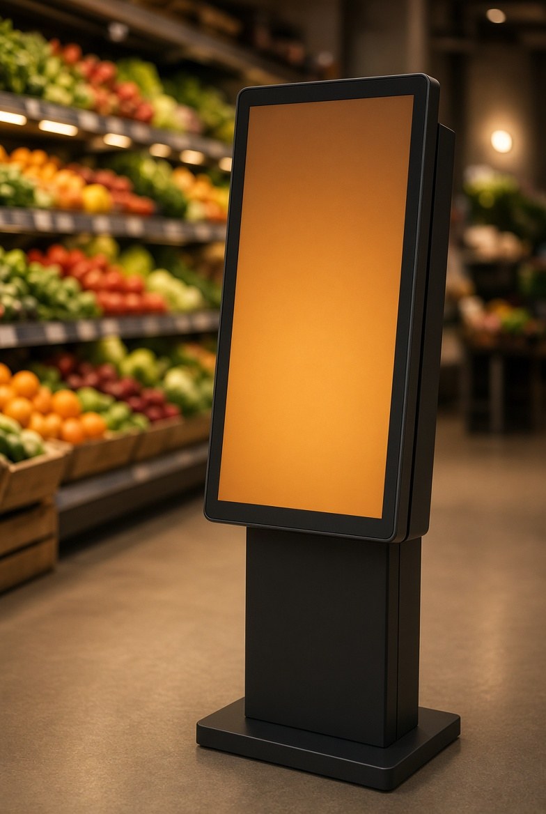 In-aisle tablet kiosk
